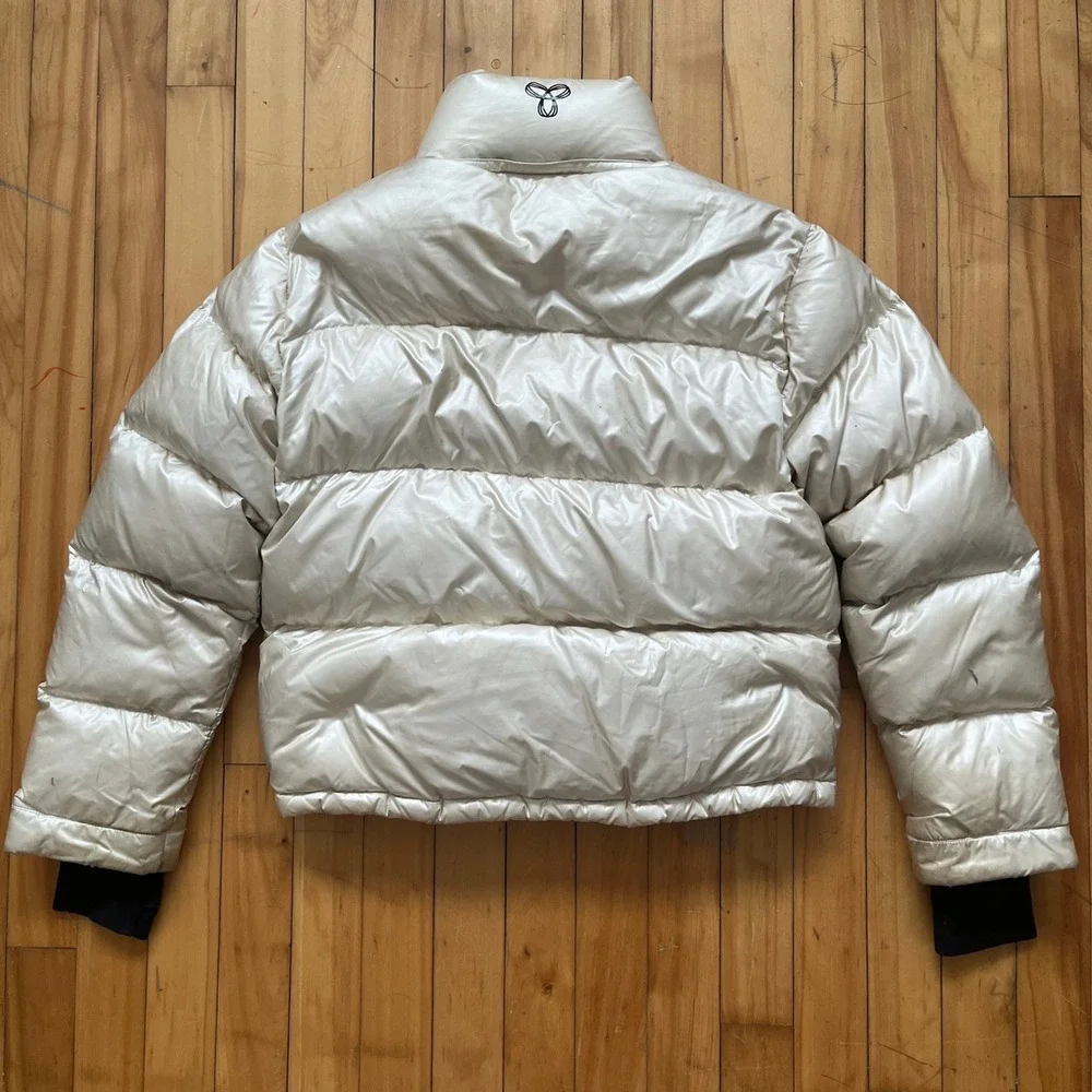 Tna The Super Puff Shorty Puffer Jacket Cream RDS Certified Down Size Small - Picture 2 of 8
